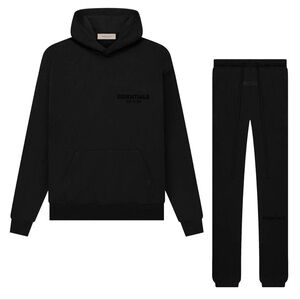 XL - Black - Essentials Fear of God Stretch Limo Sweatshirt and Sweatpants Combo